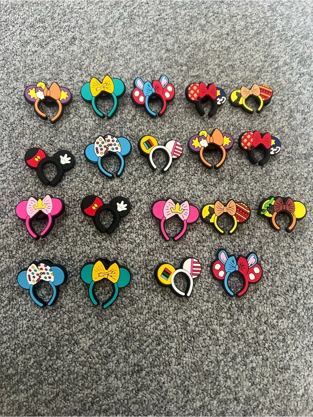 Disney Bright Mixed Color Mouse Ear croc charms